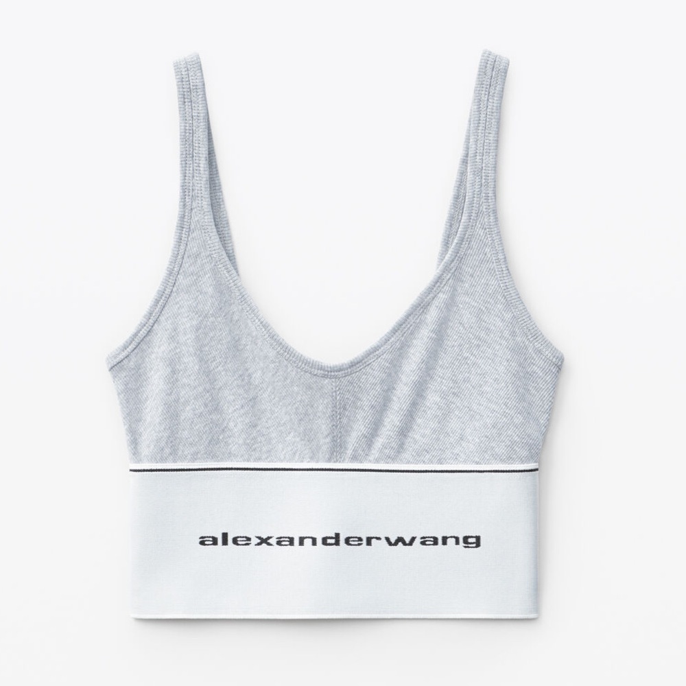 Alexander Wang Logo Elastic Bra Top